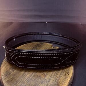 Dutyman Hook & Loop Closure Belt Size 28"-30" Model 5011 Plain Leather Black